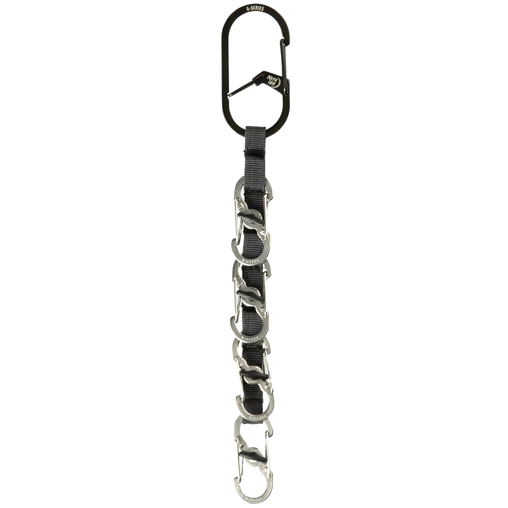 Brelok z karabińczykami Nite Ize GearLine Mini Key Organizer - Black
