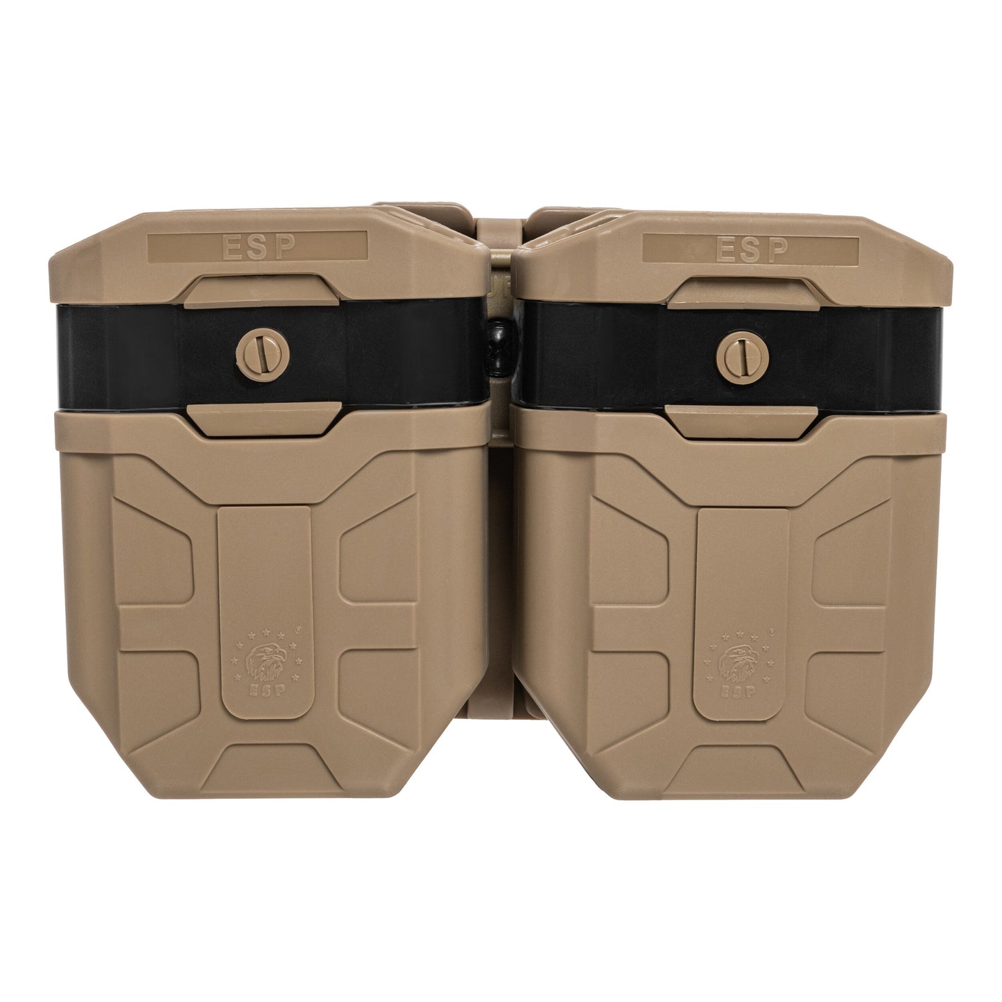 Podwójna ładownica obrotowa ESP z montażem UBC-04-2 na magazynki do AK - Khaki