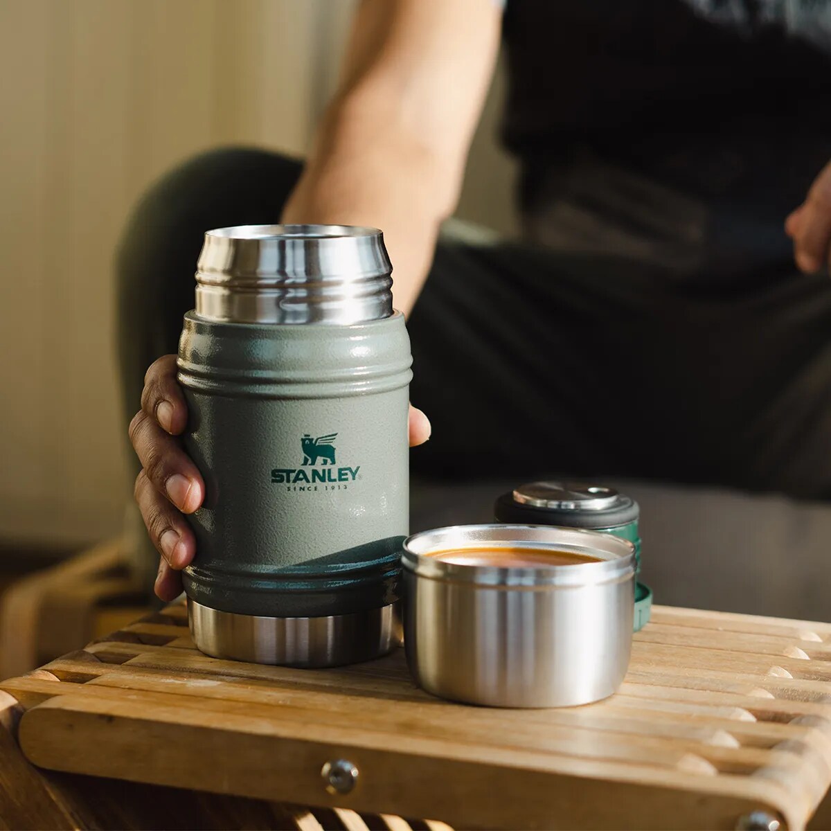 Termos obiadowy Stanley Artisan Thermal Food Jar 500 ml - Hammertone Green