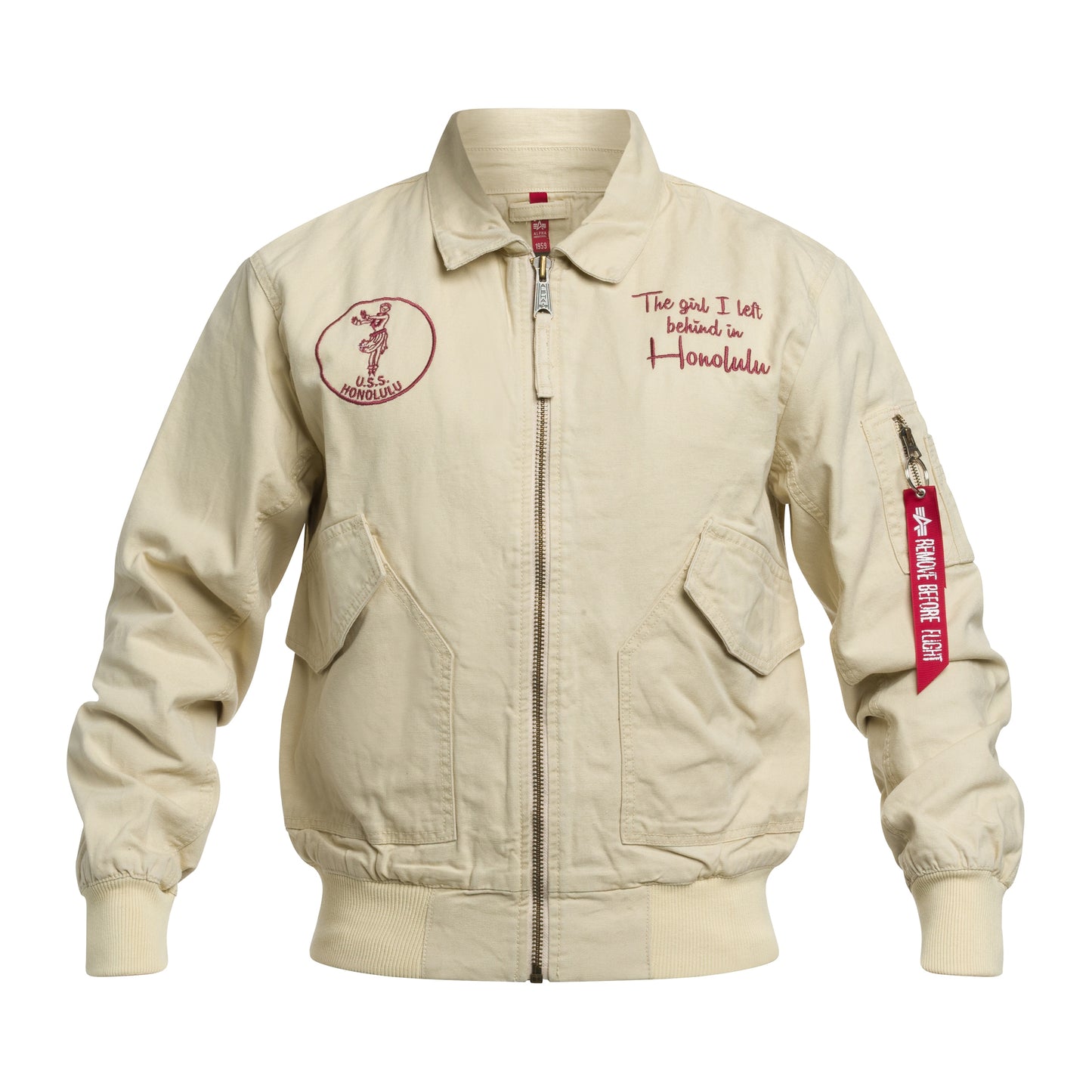 Kurtka Alpha Industries CWU-45 Canvas Honolulu - Vintage White