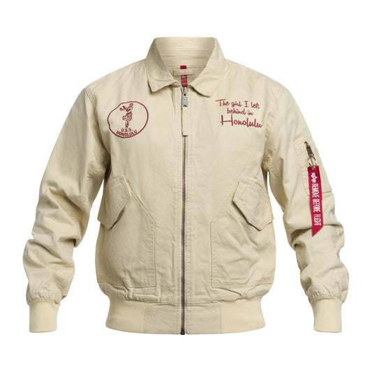 Kurtka Alpha Industries CWU-45 Canvas Honolulu - Vintage White