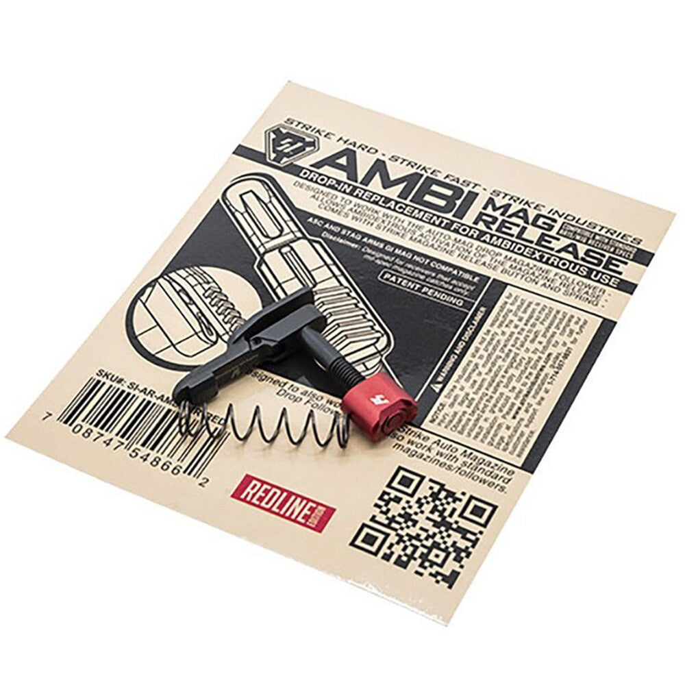 Obustronny zwalniacz magazynka Strike Industries do karabinków AR15 - Red