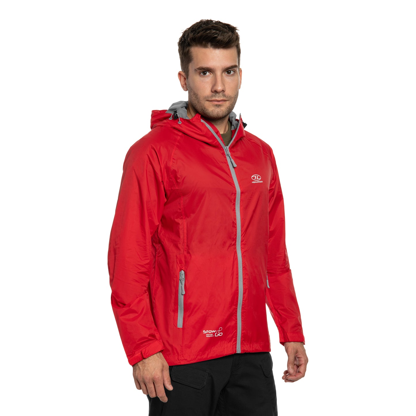 Kurtka Highlander Outdoor Stow & Go Pack Away V1 - Red