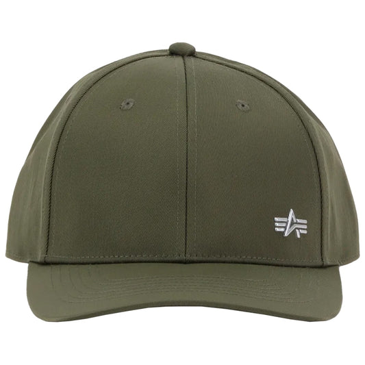 Czapka Alpha Industries Metal Label Cap - Dark Olive