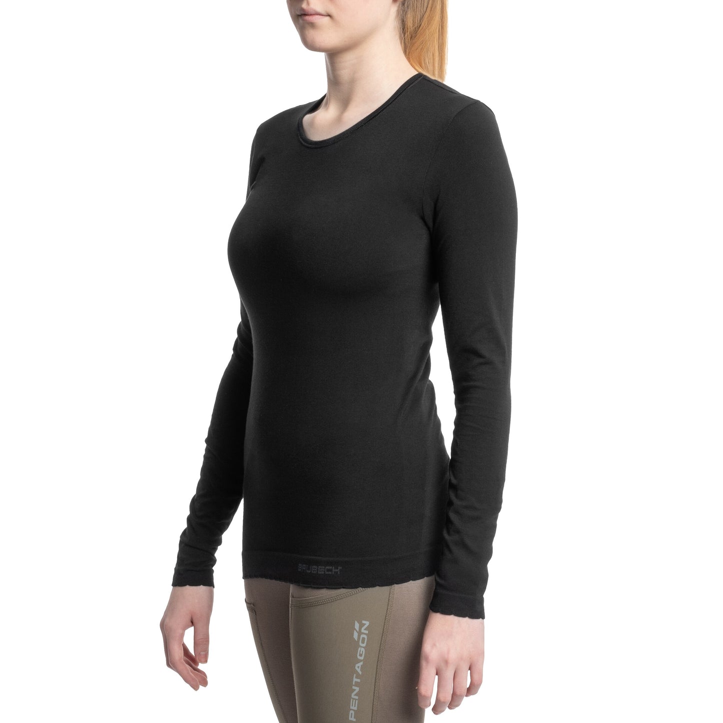 Koszulka damska Brubeck Comfort Cotton - Czarna