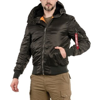 Kurtka Alpha Industries MA-1 Hooded - Black Olive
