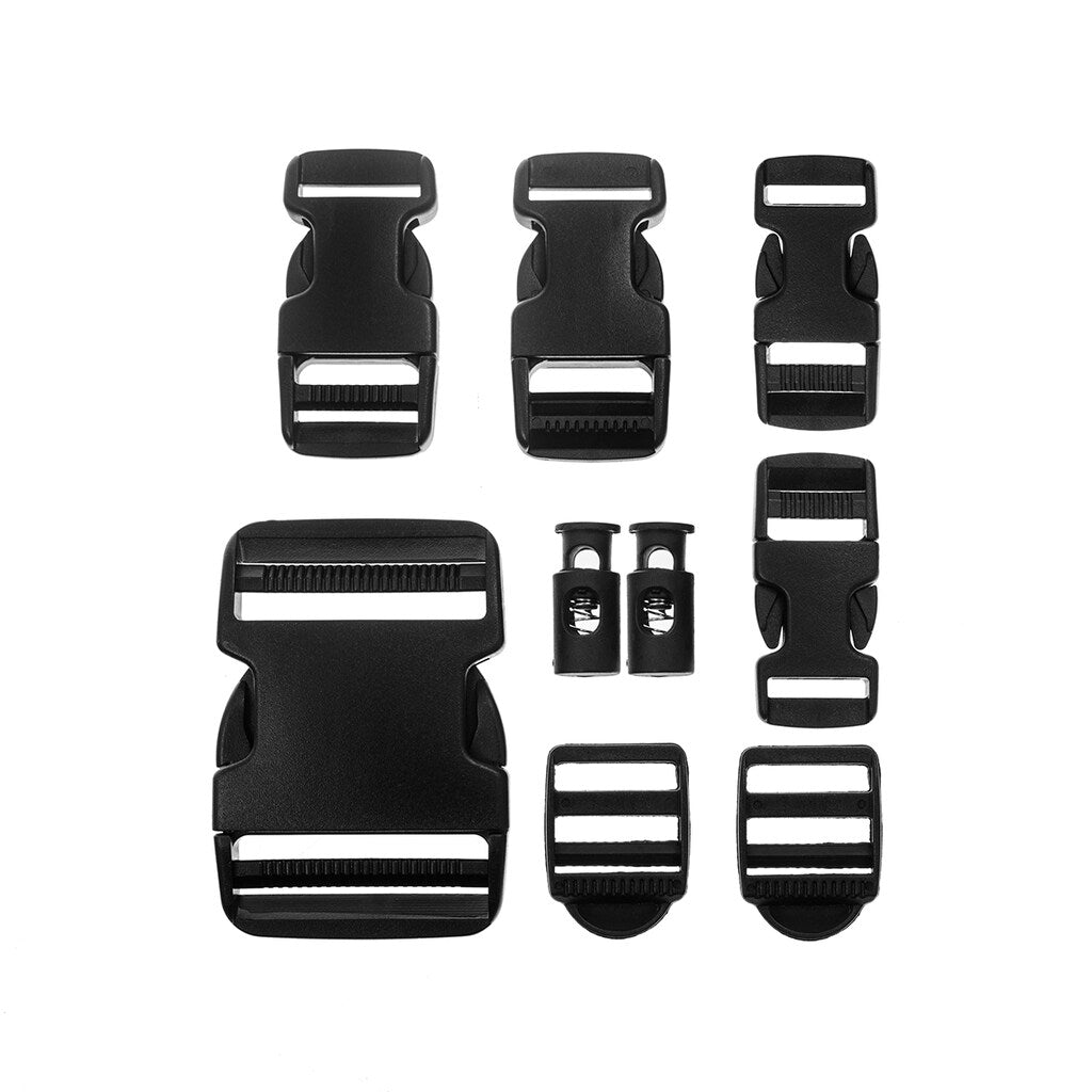 Zestaw klamer Mil-Tec Black - 9 szt.