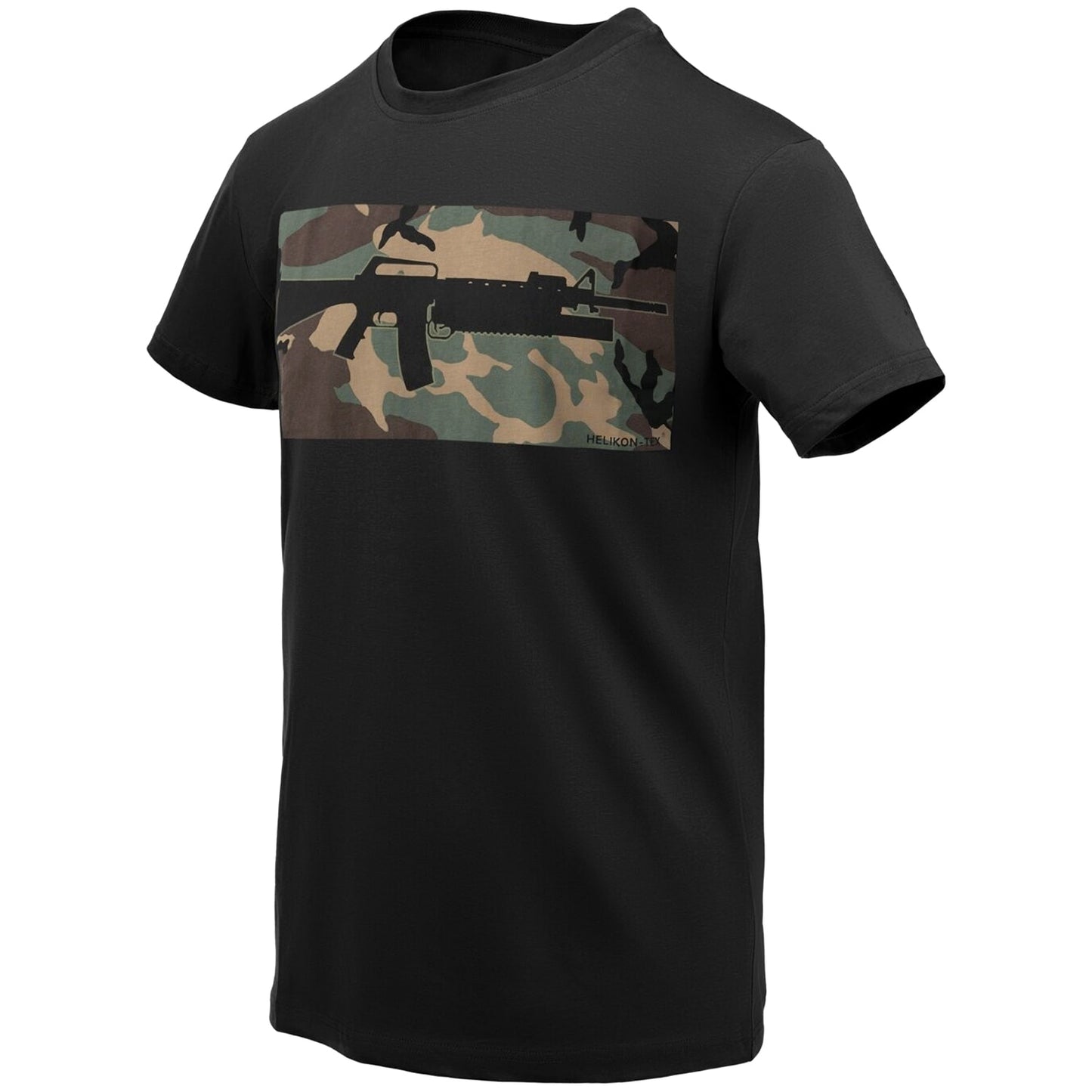 Koszulka T-Shirt Helikon 16/203 Combo - Black/US Woodland