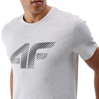 Koszulka T-Shirt 4F M2257 - Chłodny Jasny Szary Melanż
