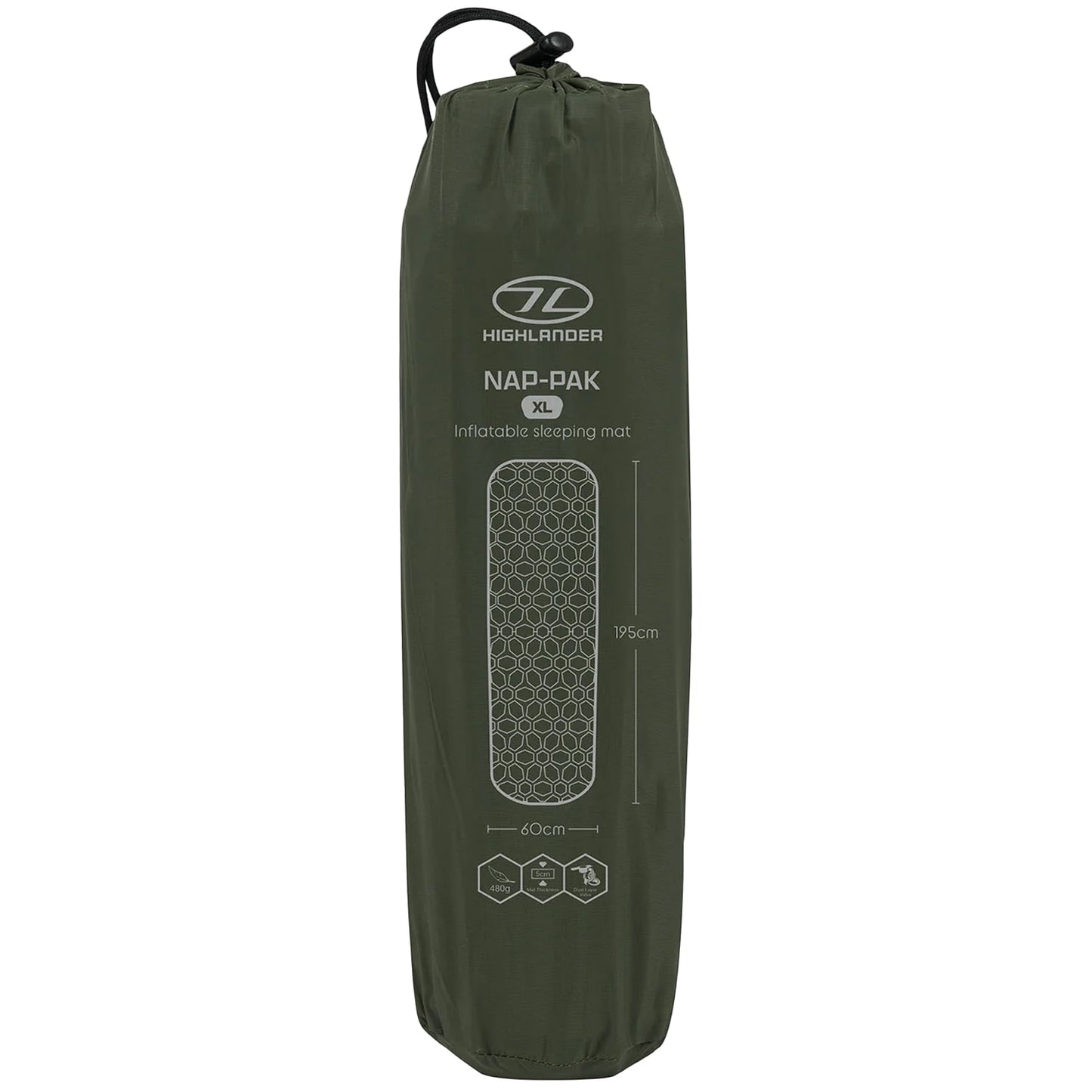 Materac jednoosobowy Highlander Outdoor Nap-Pak XL - Olive