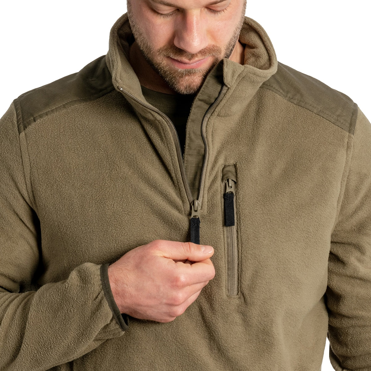 Polar Brandit Fleece Troyer Ripstop - Olive