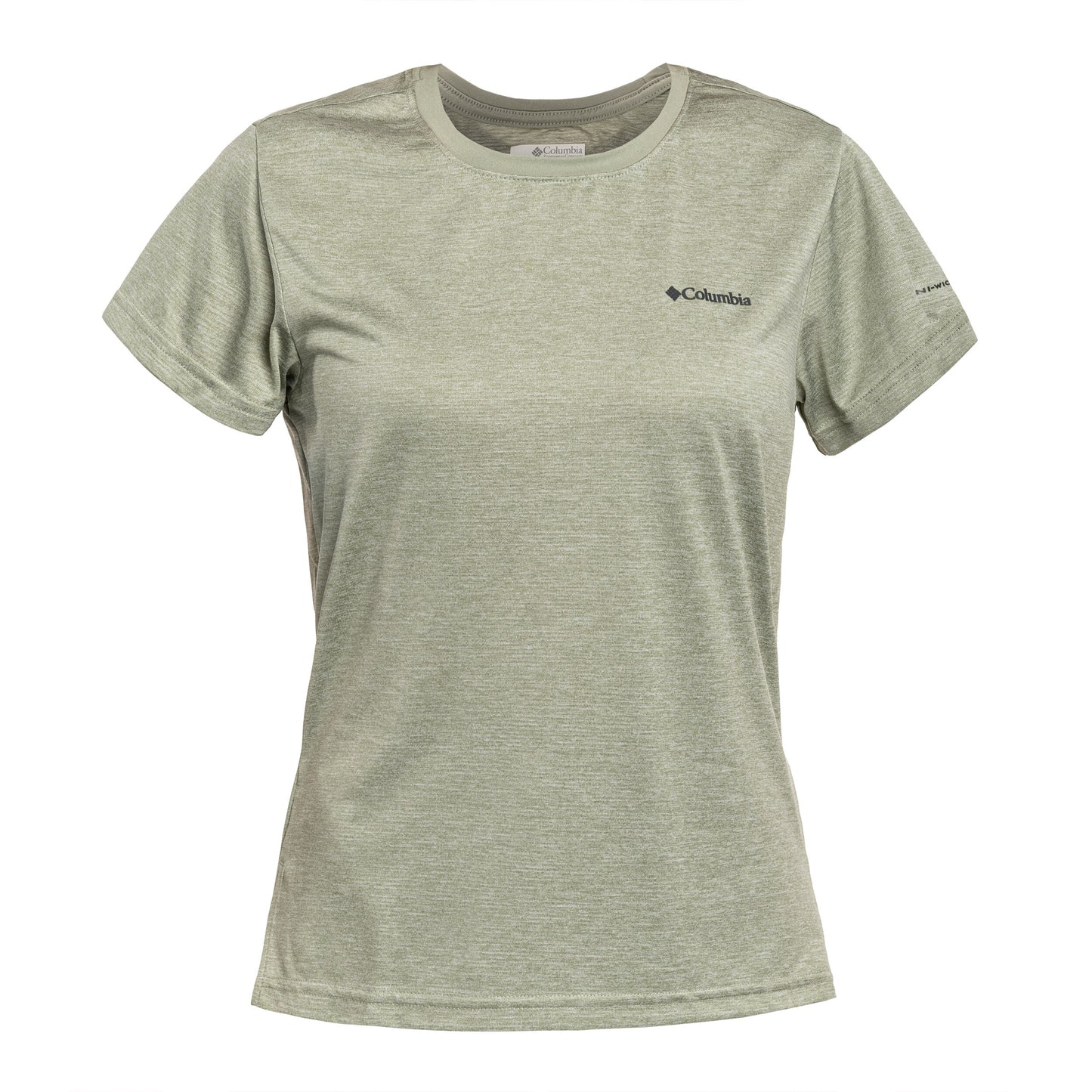 Koszulka T-shirt damska Columbia Bluevista Hill Short Sleeve Crew - Safari Heather