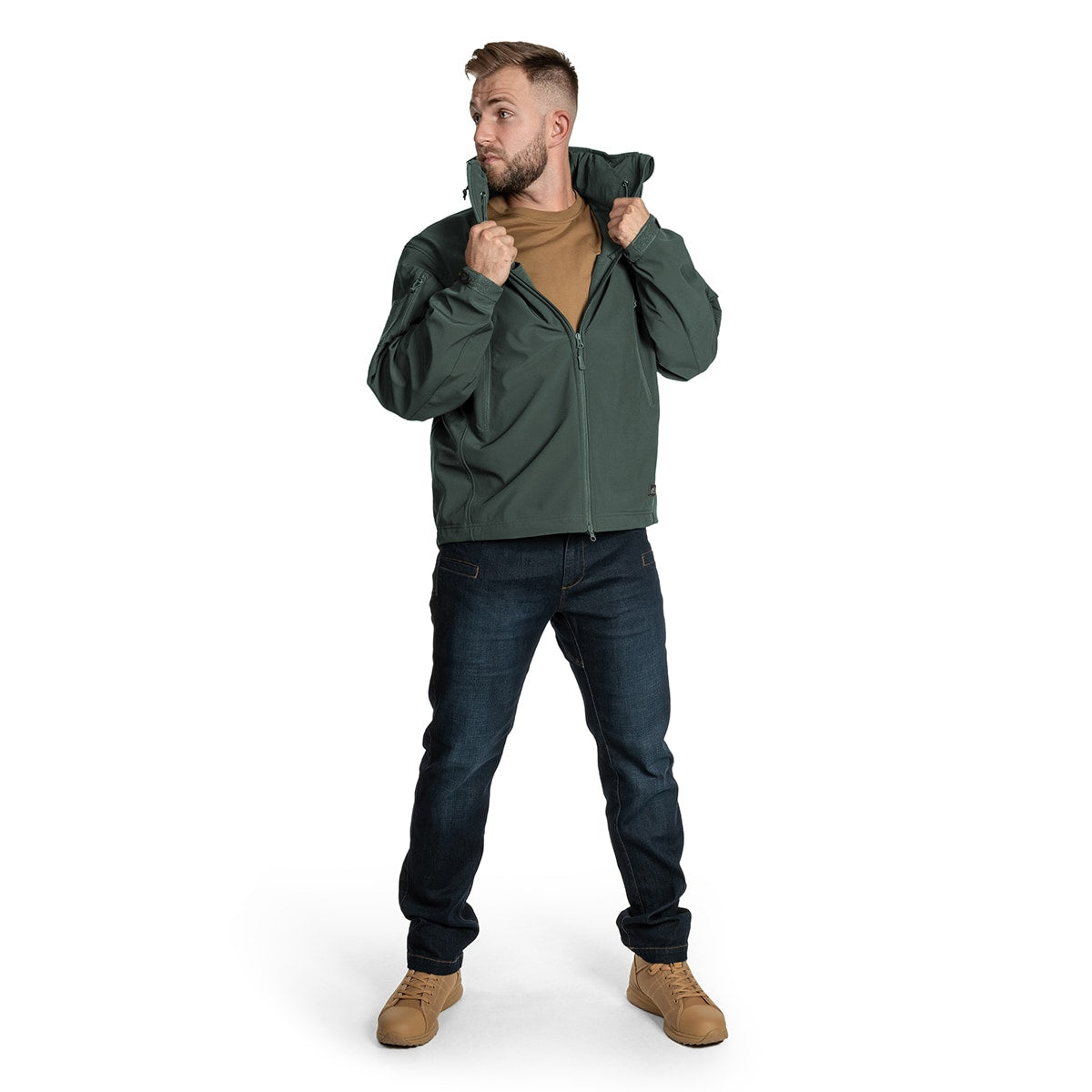 Kurtka Helikon Gunfighter Softshell Shark Skin Windblocker - Jungle Green