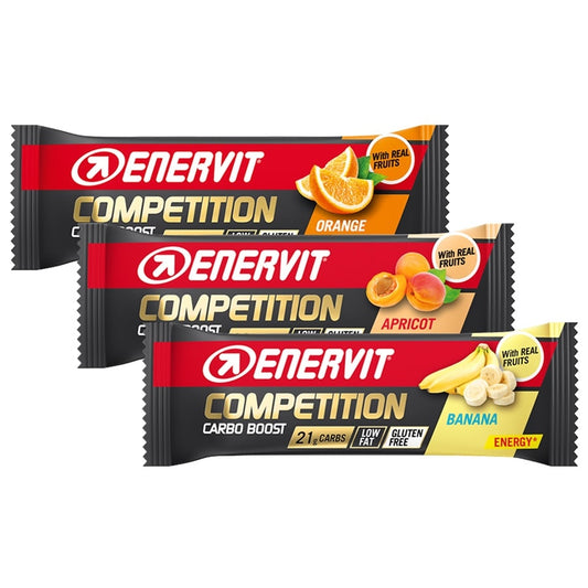Baton energetyczny Enervit Sport Competition Bar 3 x 30 g - Banan-wanilia/Morela/Pomarańcza