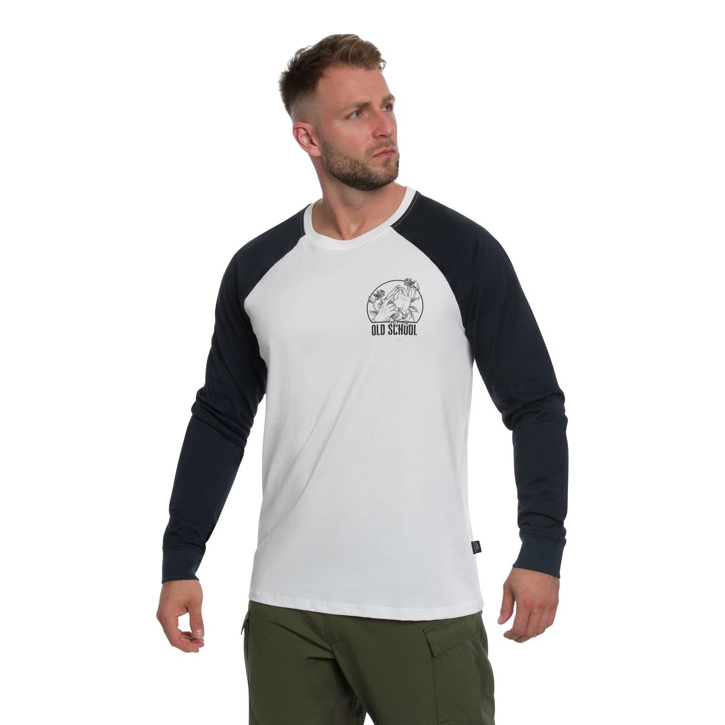 Koszulka Long Sleeve Helikon Old School - White/Black