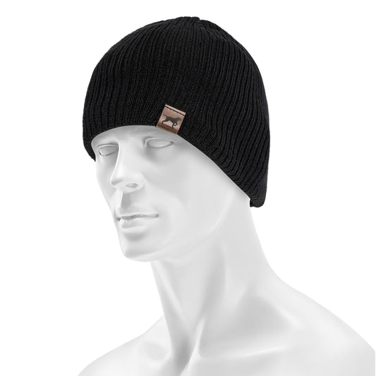 Czapka zimowa Agbo Merino Bird - Czarna