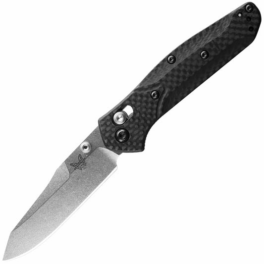 Nóż składany Benchmade Mini Osborne CPM-S90V - Black Carbon Fiber