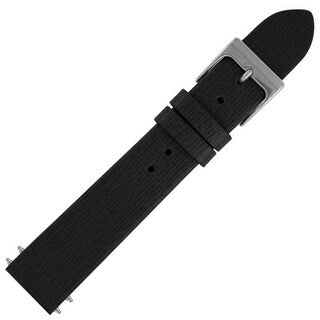 Pasek skórzany Zeppelin do zegarka - Black 18 mm