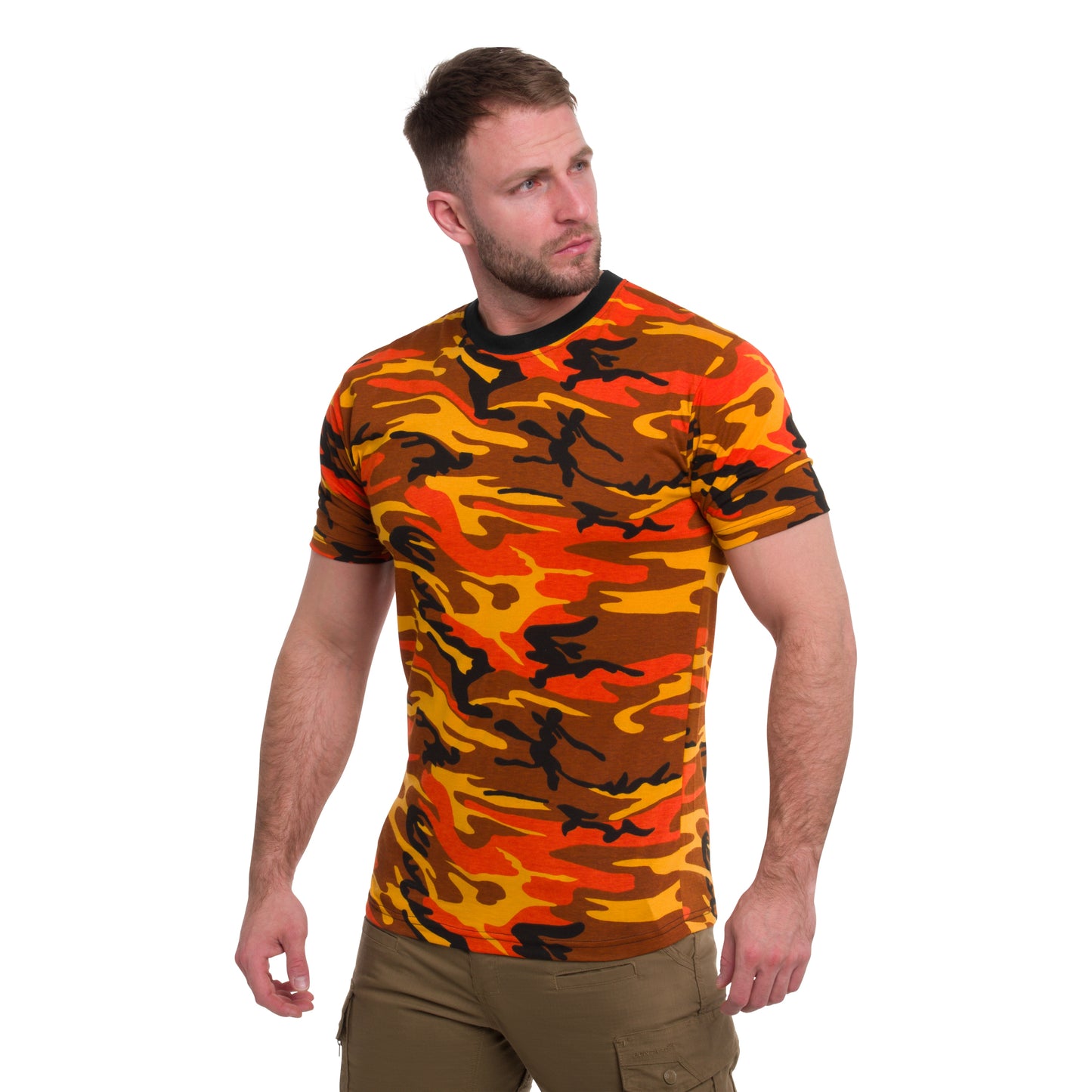 Koszulka T-shirt MFH Streetstyle - Orange Camo