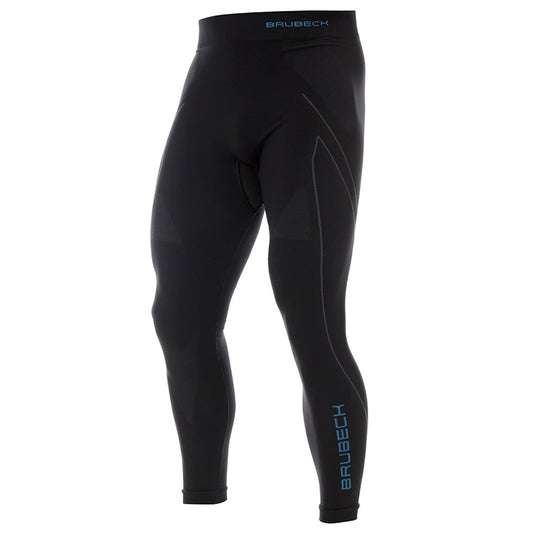 Legginsy termoaktywne Brubeck Thermo - Nilit Heat - Czarne/Niebieskie