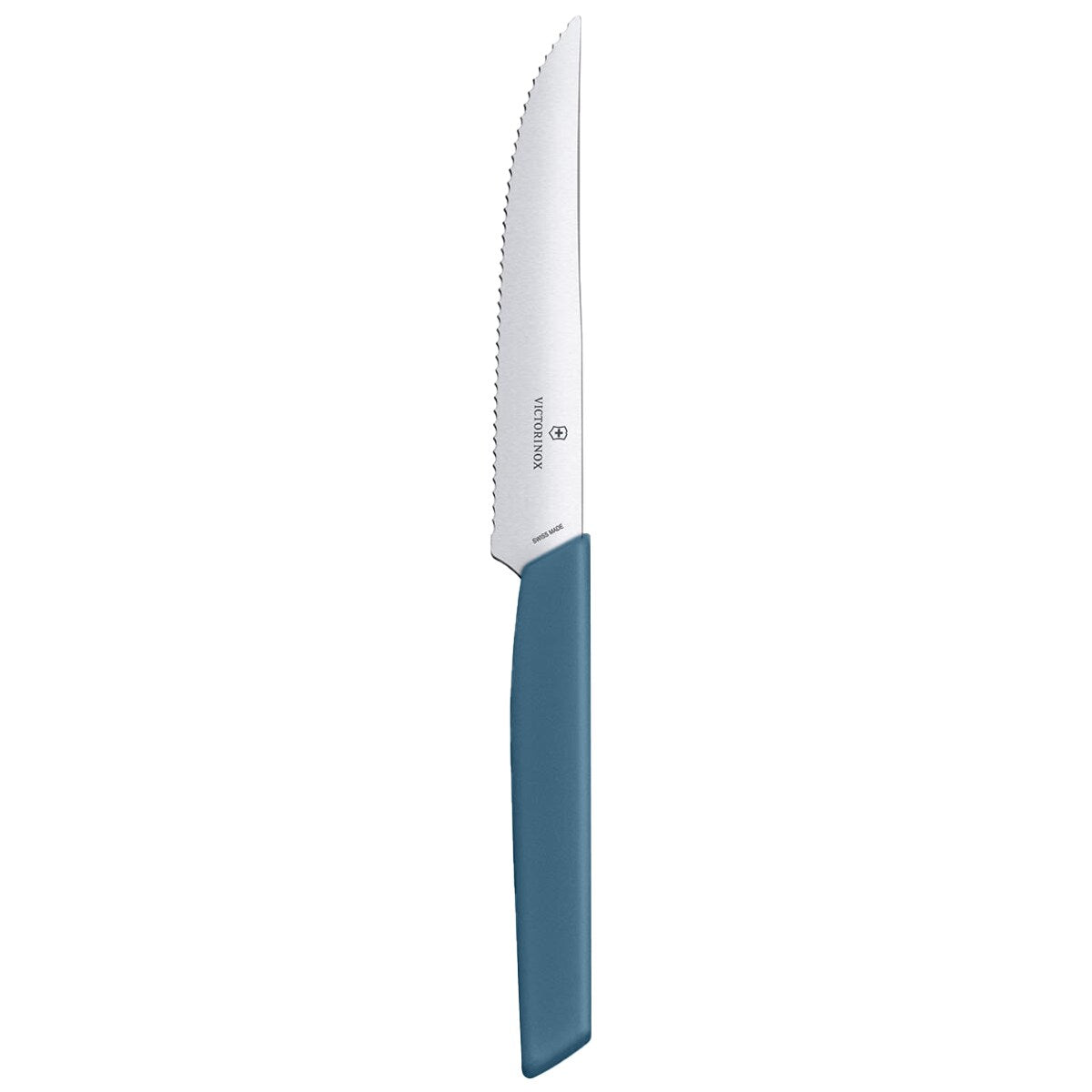 Nóż kuchenny Victorinox Swiss Modern Cornflower Blue 12 cm - ząbkowany z ostrym czubkiem