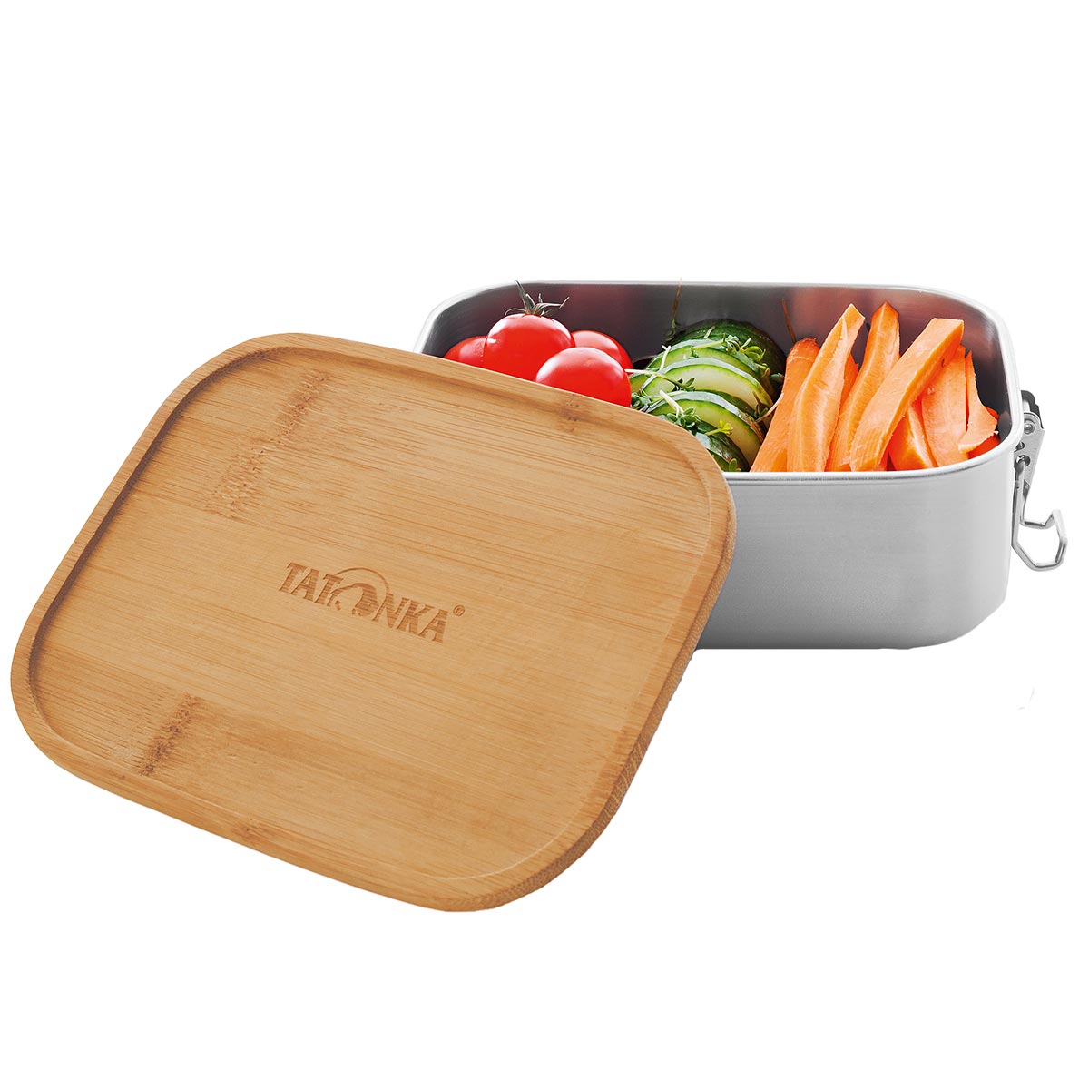 Pojemnik Tatonka Stainless Steel Lunch Box Bamboo I - 800 ml