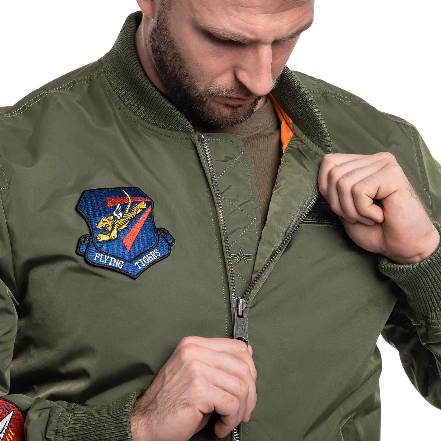 Kurtka Alpha Industries MA-1 TT Flying Tigers - Sage Green