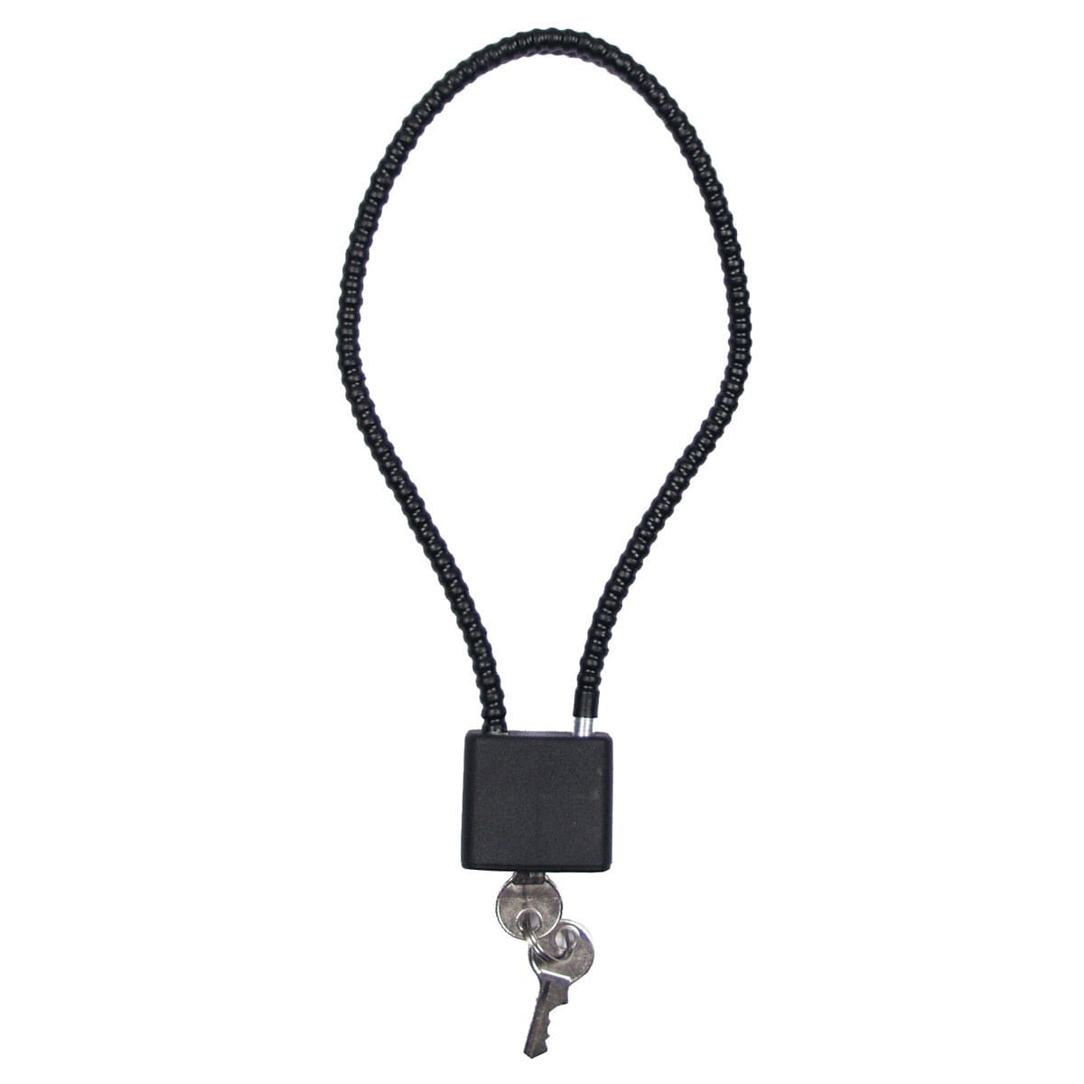 Kłódka MFH z linką - Black