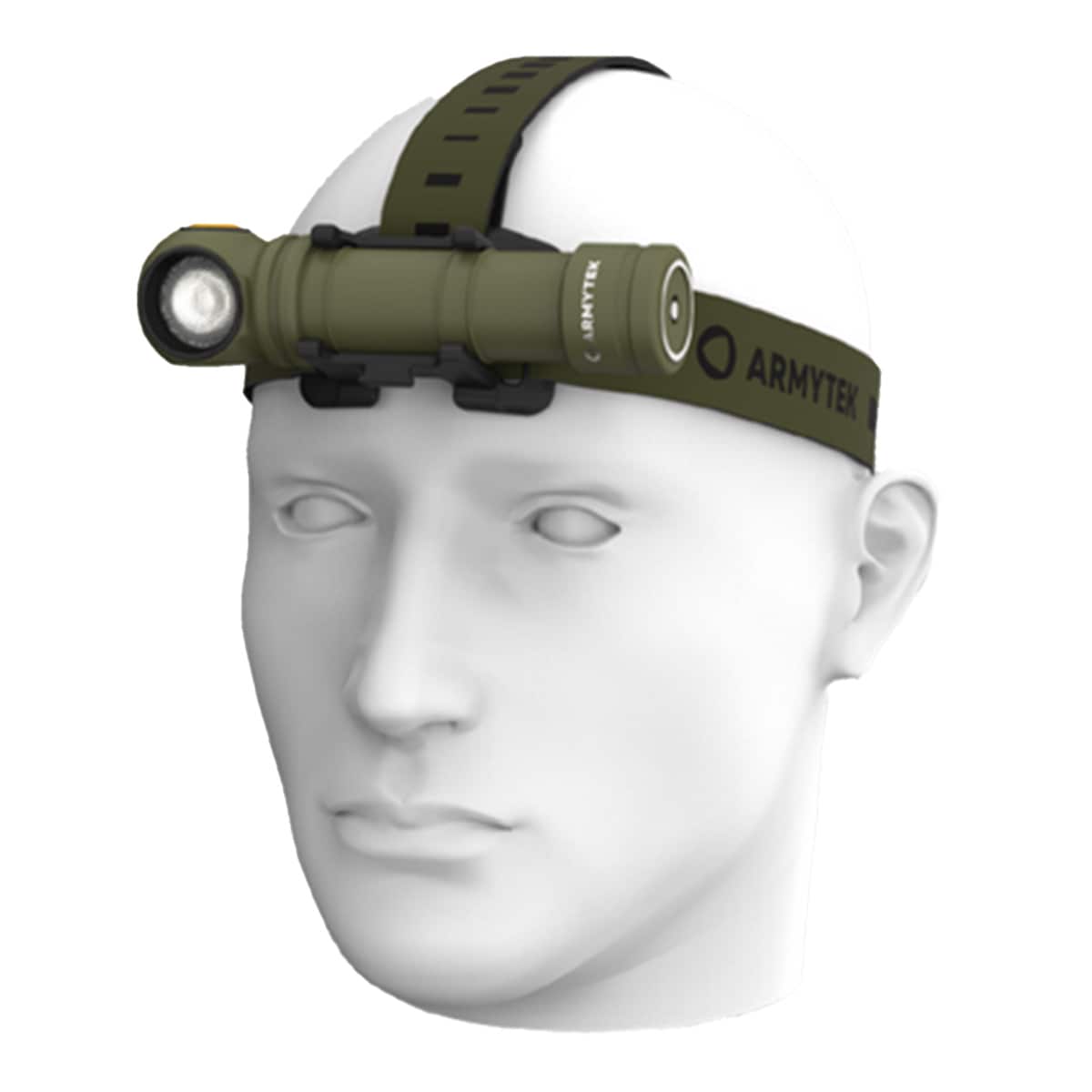 Latarka czołowa i kątowa Armytek Wizard C2 Pro Max Magnet USB White Olive - 4000 lumenów