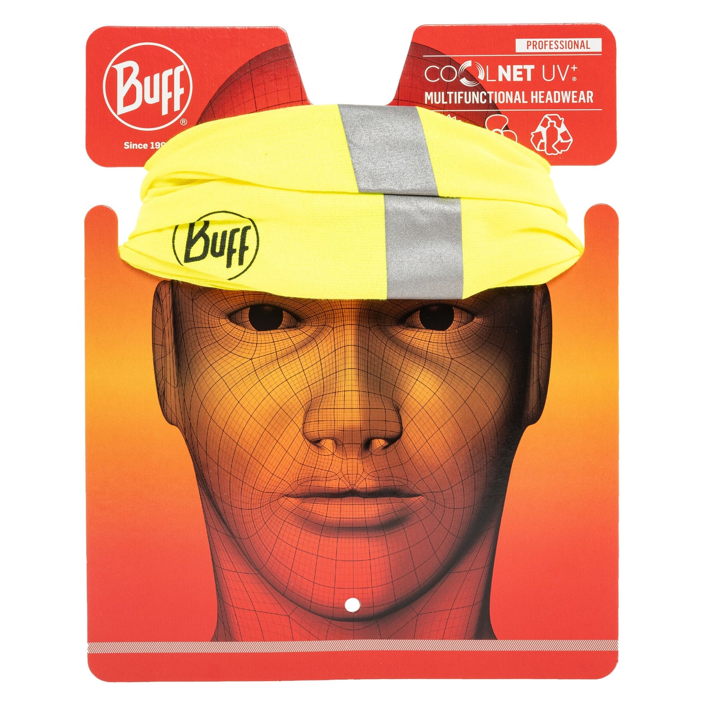 Chusta ochronna Buff Safety Coolnet UV Reflective - R-Solid Yellow Fluor