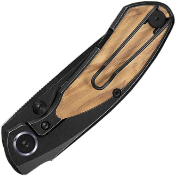 Nóż składany Bestech Knives Lito - Black Stonewash/Titanium Olive Wood