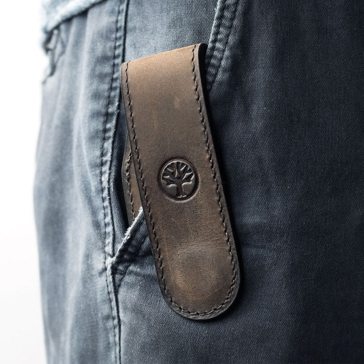 Etui Boker Magnetic Leather Pouch Small - Brown
