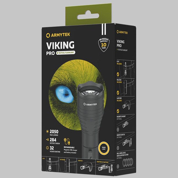 Latarka Armytek Viking Pro Magnet USB Warm - 2050 lumenów