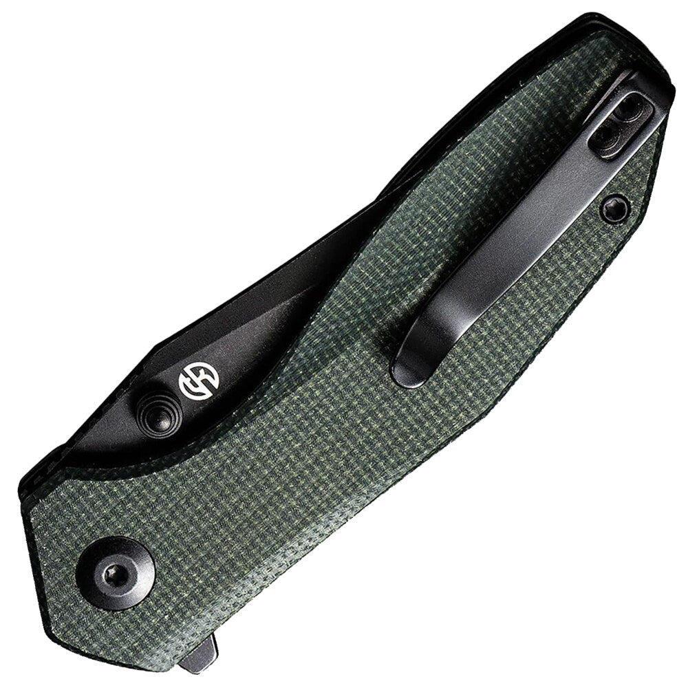 Nóż składany Civivi Odd 22 - Black Stonewashed/Dark Green Micarta