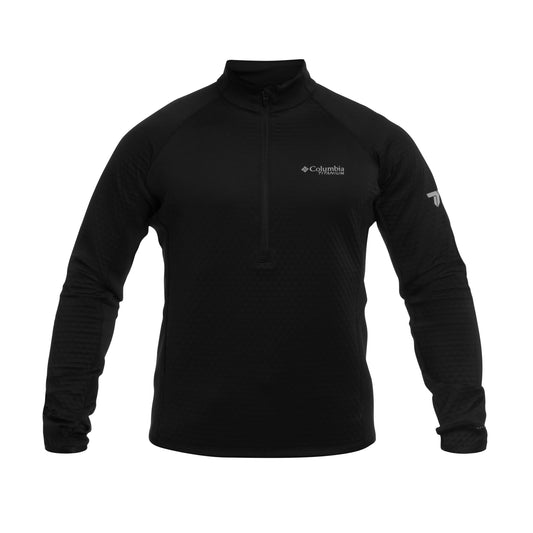 Polar Columbia Crystal Leaf Omni-Heat Helix Technical Half Zip Fleece - Black