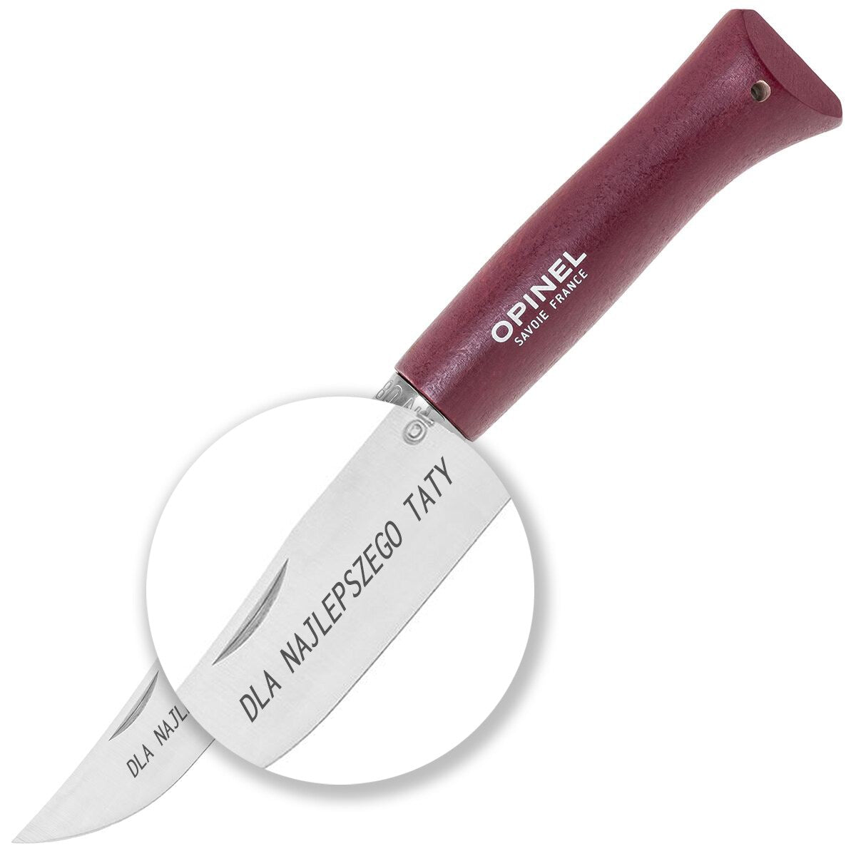 Nóż składany Opinel No.8 Colorama Inox - Burgundy