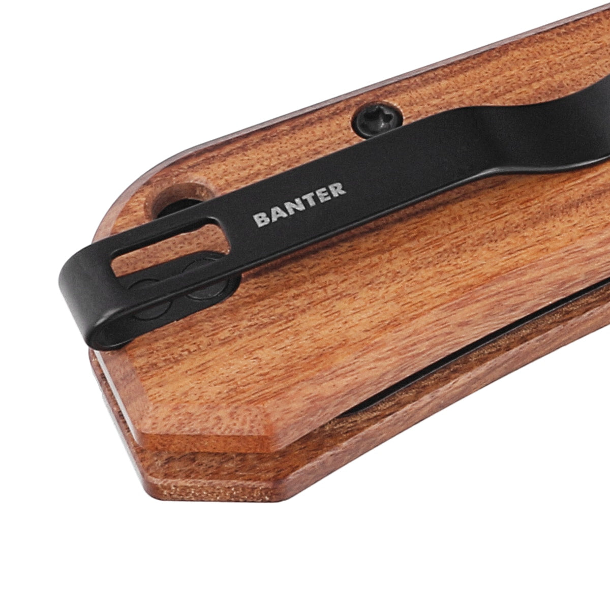 Nóż składany WE Knife Banter Thumb Stud Cuibourtia Wood Handle - Black Stonewash