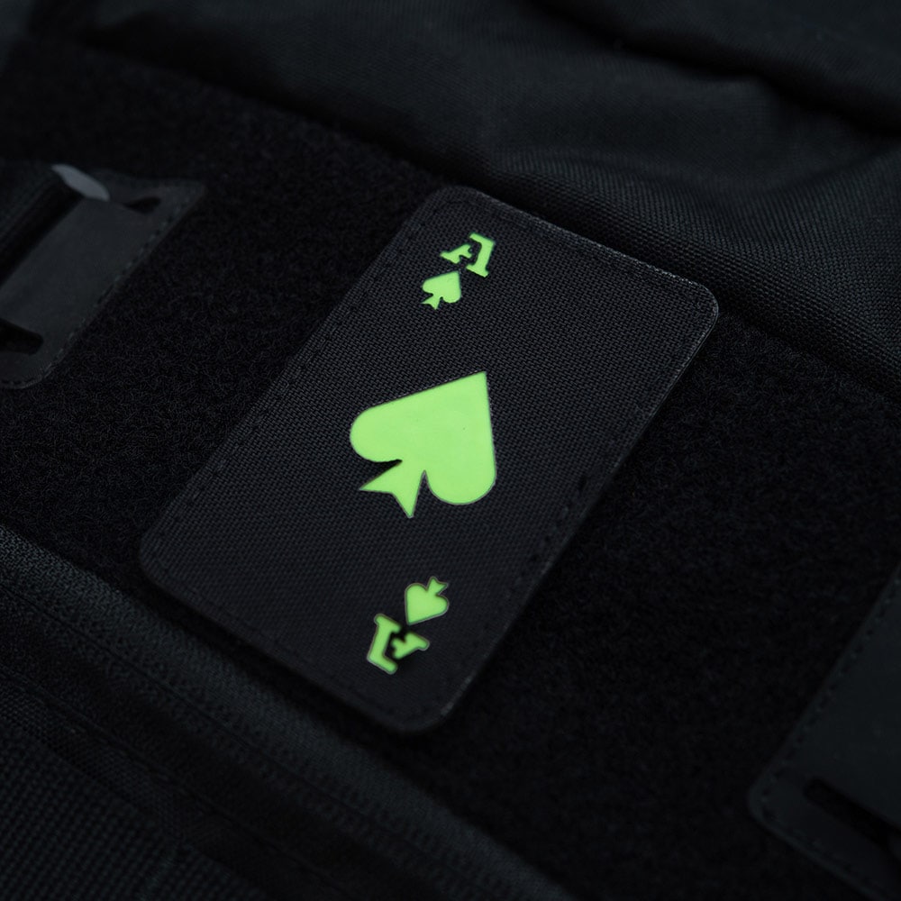 Naszywka fluorescencyjna M-Tac Ace Of Spades Laser Cut - Black/GID
