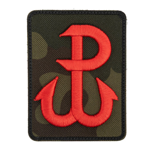 Naszywka Kotwica Polska Walcząca 76 x 11 mm - Czerwona