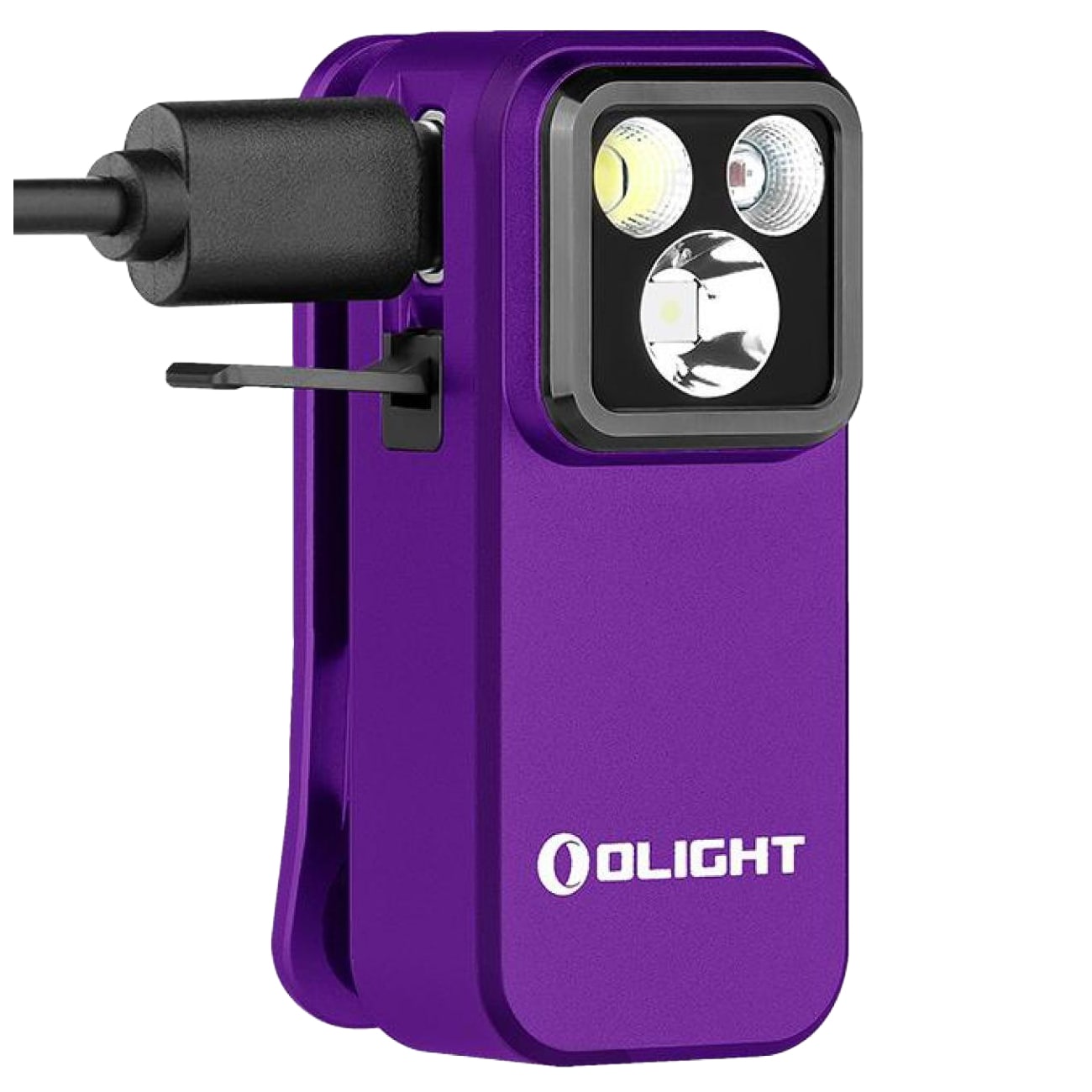 Latarka akumulatorowa Olight Oclip Pro Purple - 500 lumenów