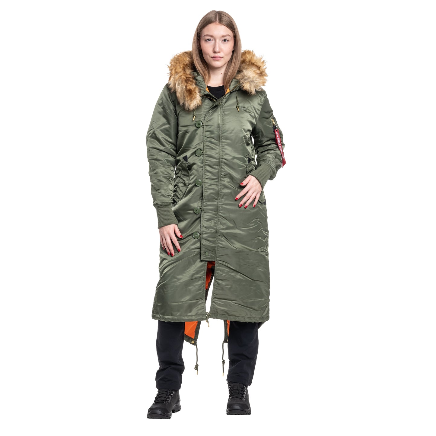 Kurtka damska Alpha Industries Long Fishtail - Sage Green