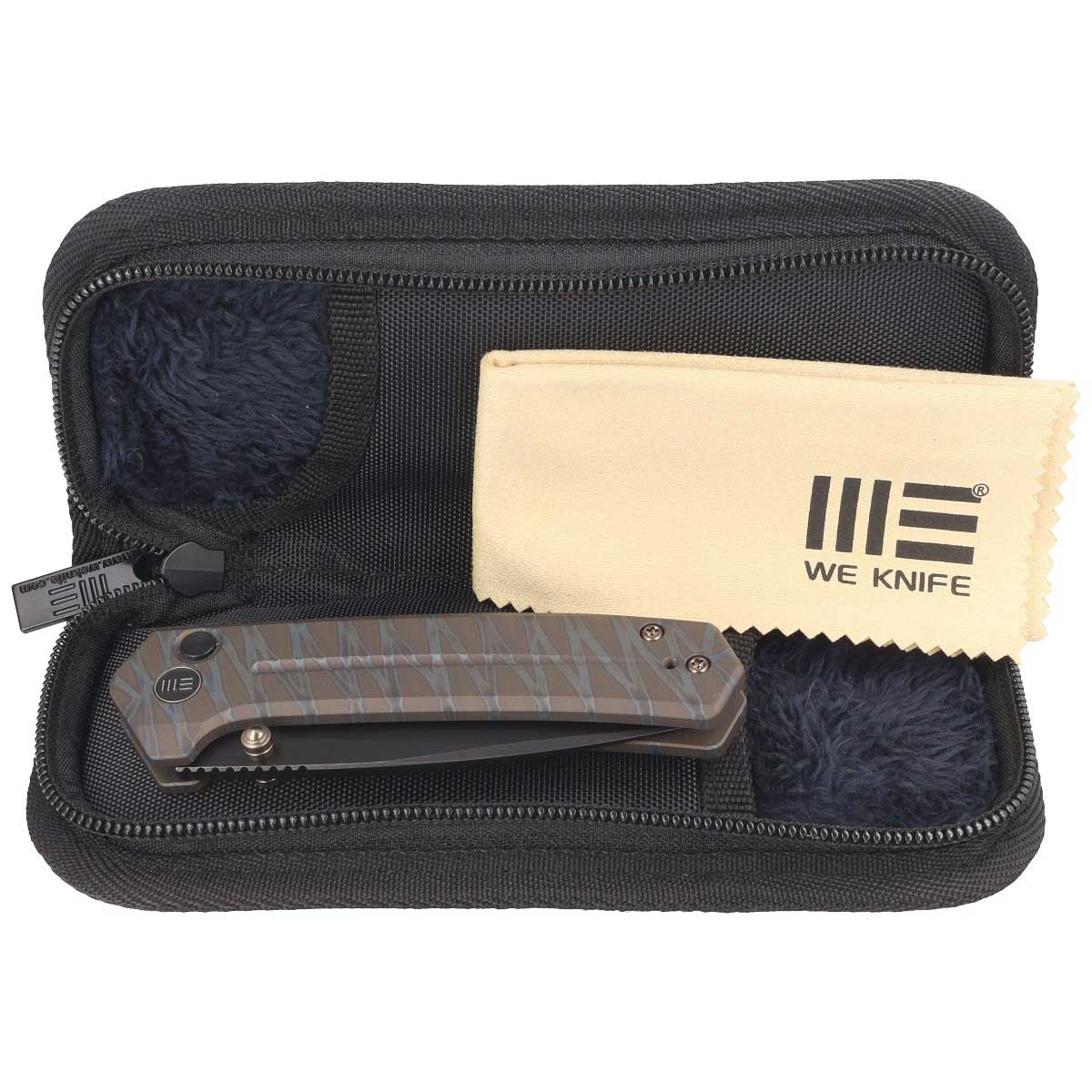 Nóż składany WE Knife Culex - Tiger Stripe Pattern Flamed Titanium Handle