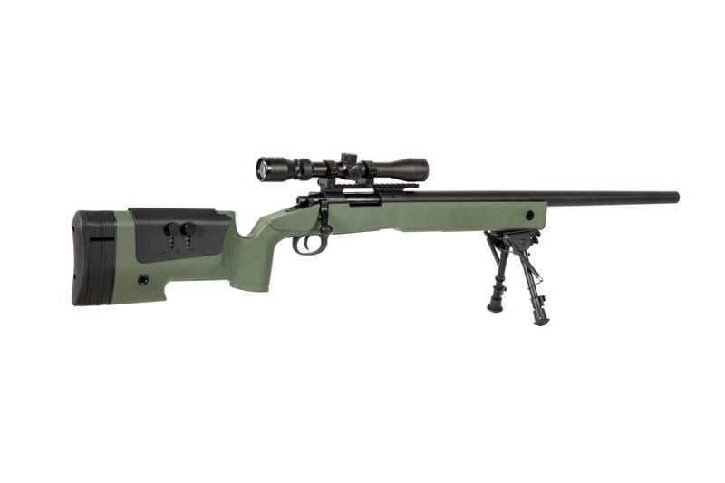 Karabin snajperski ASG Specna Arms SA-S02 CORE z lunetą i dwójnogiem - Olive