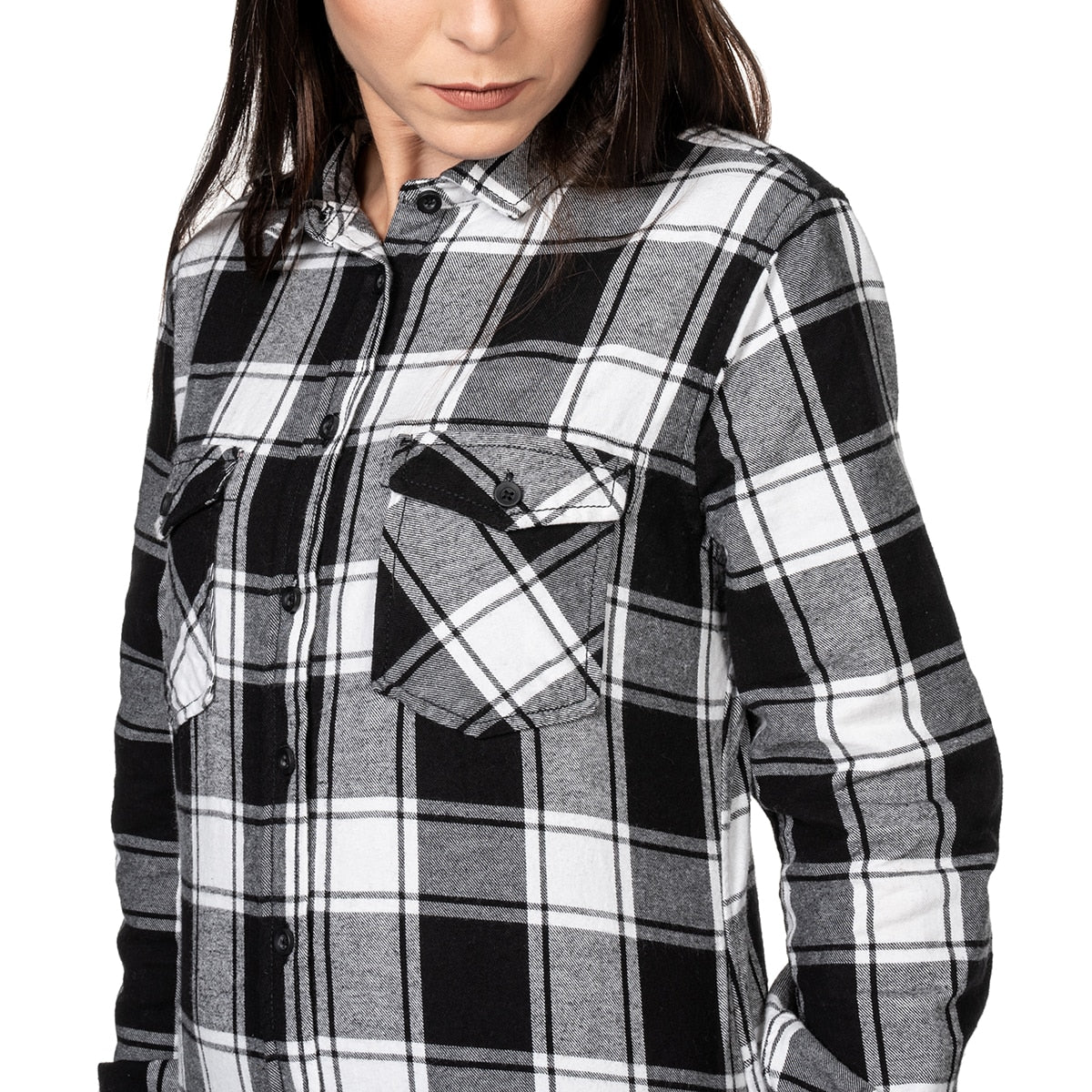 Koszula damska Brandit AMY flanelowa - White/Black
