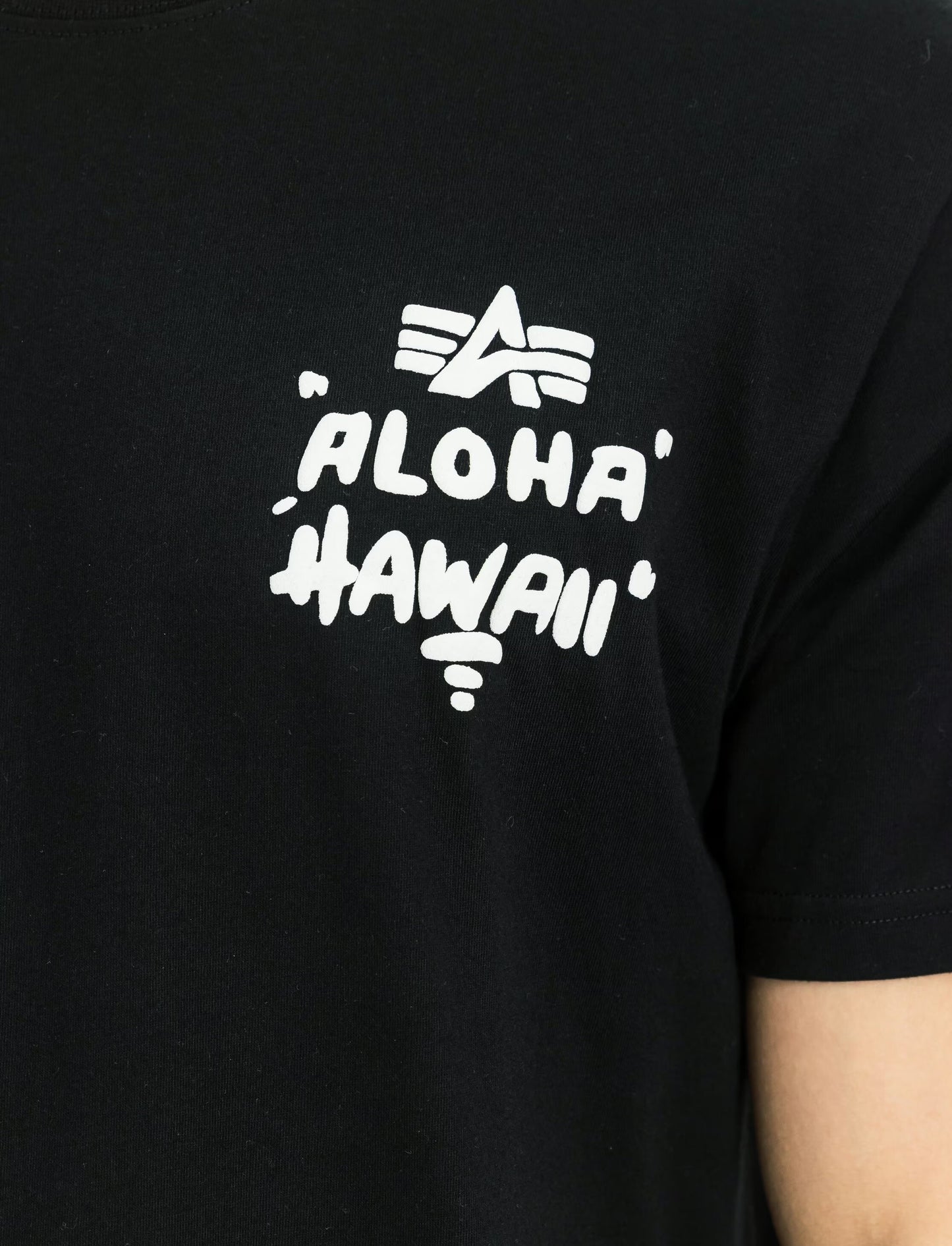 Koszulka T-shirt Alpha Industries Aloha Back Print - Black