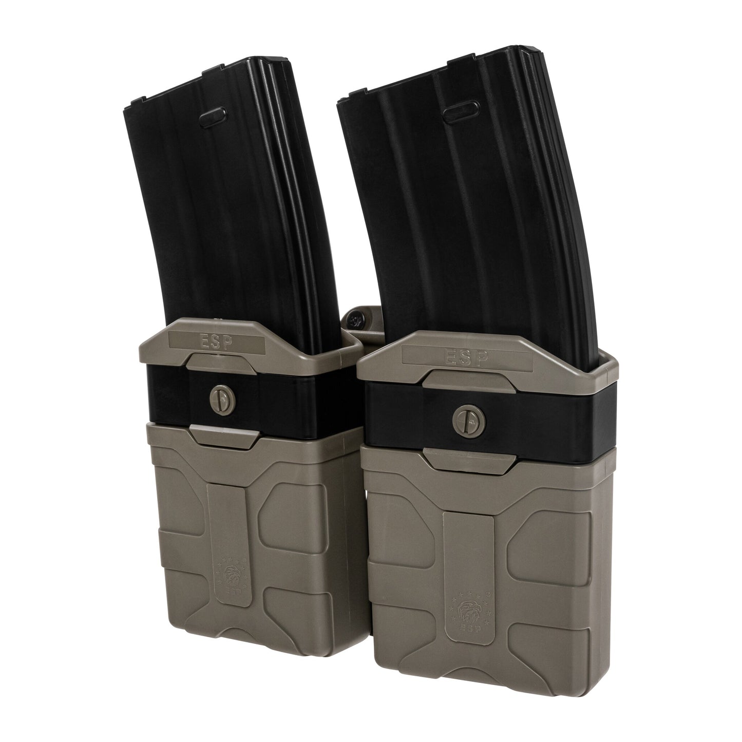 Podwójna ładownica obrotowa ESP z montażem Paddle na magazynki do AR15 - Olive Drab