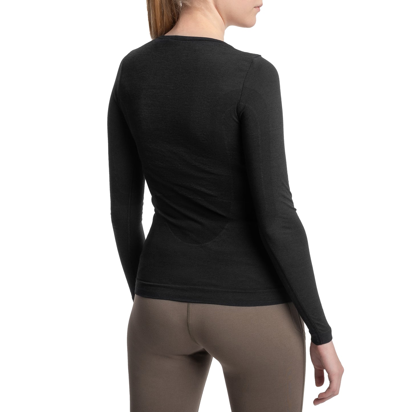 Koszulka termoaktywna damska Brubeck Comfort Wool - Czarna