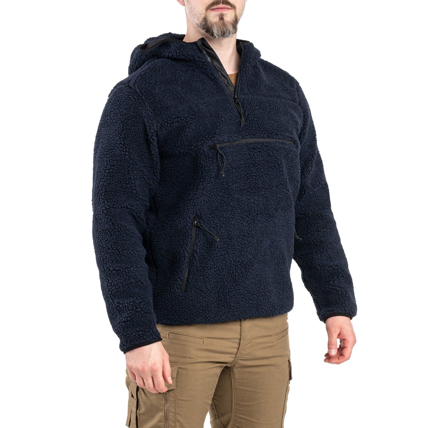 Polar Brandit Teddyfleece Worker Pullover - Navy