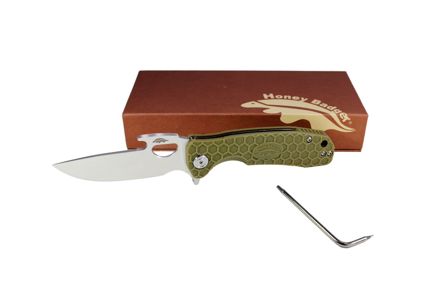 Nóż składany Honey Badger Opener Large 8Cr13MoV - Green