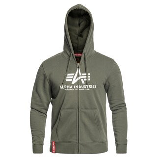Bluza Alpha Industries Basic Zip Hoody - Dark Olive